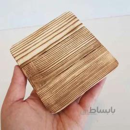 زیر لیوانی چوبی (پک 6تایی + استند) ا Wooden coaster (pack of 6 + stand)