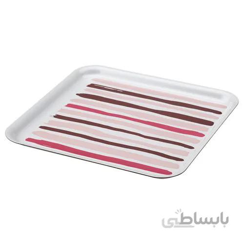 سینی آیکیا مدل TORRAST tray, white/pink