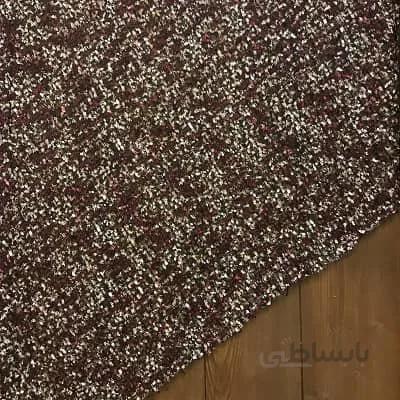 پارچه بافت بوکله ابریشمی رنگ زرشکی کد 1349