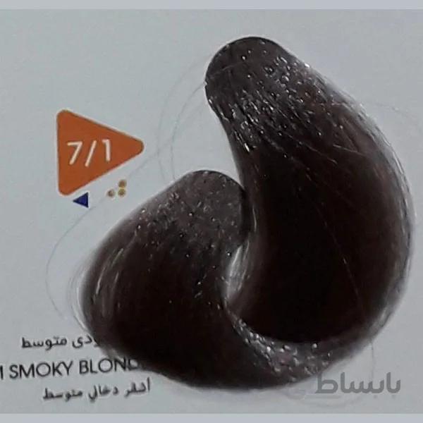 رنگ مو ویتامول Vitamol بلوند دودی متوسط شماره 7/1 دودی حجم 120 میل