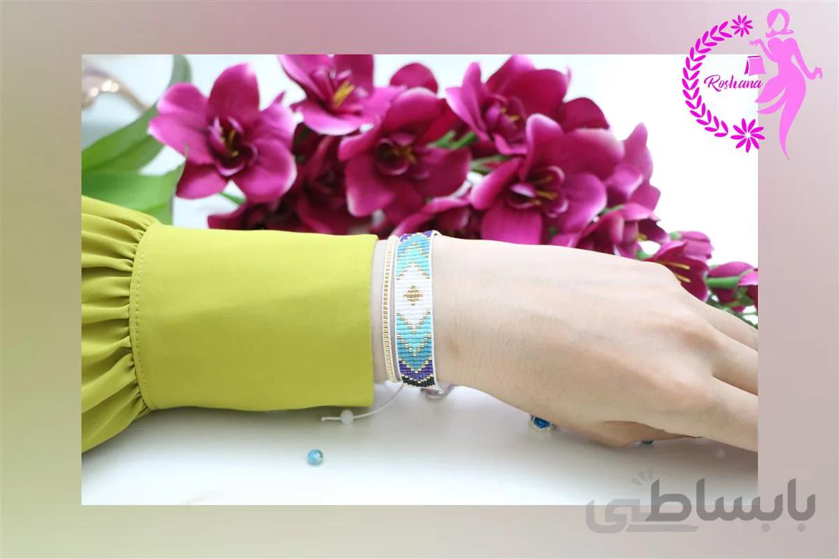 دستبند منجوق بافت کد 497041
