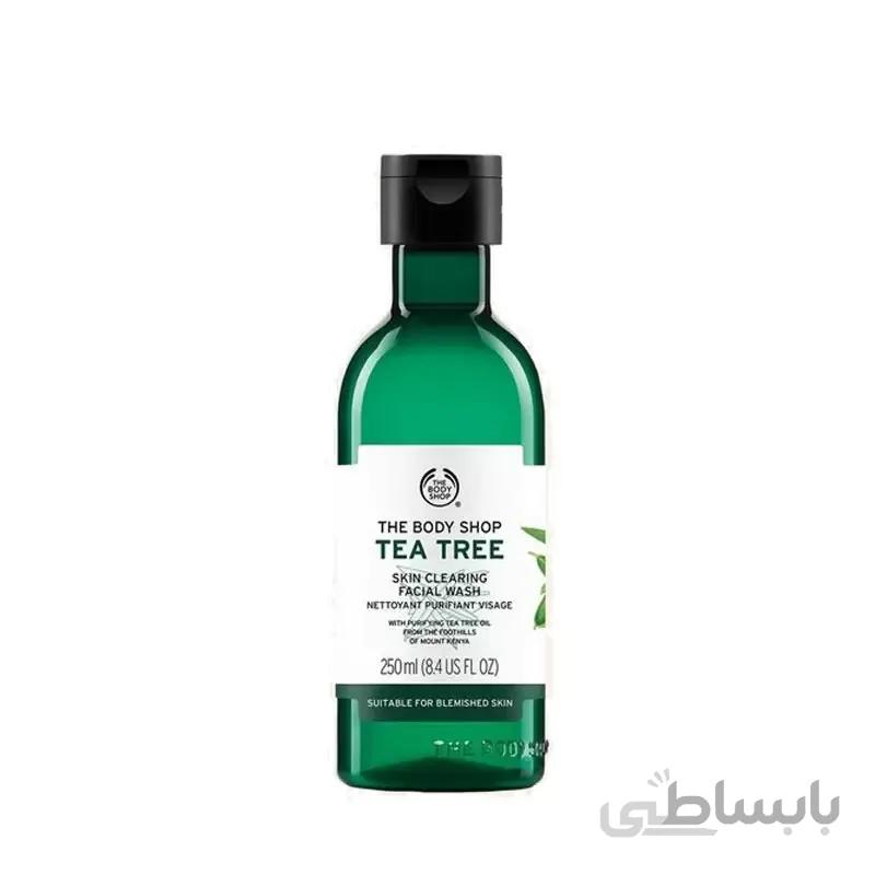 ژل شستشوی صورت بادی شاپ سری چای سبز حجم 250 میلی لیتر ا The Body Shop Tea Tree Skin Clearing Facial Wash 250ml