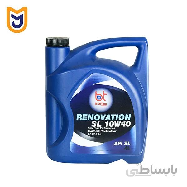 روغن موتور خودرو بهتام BehTam مدل RENOVATION SL 10W40 (چهار لیتری)
