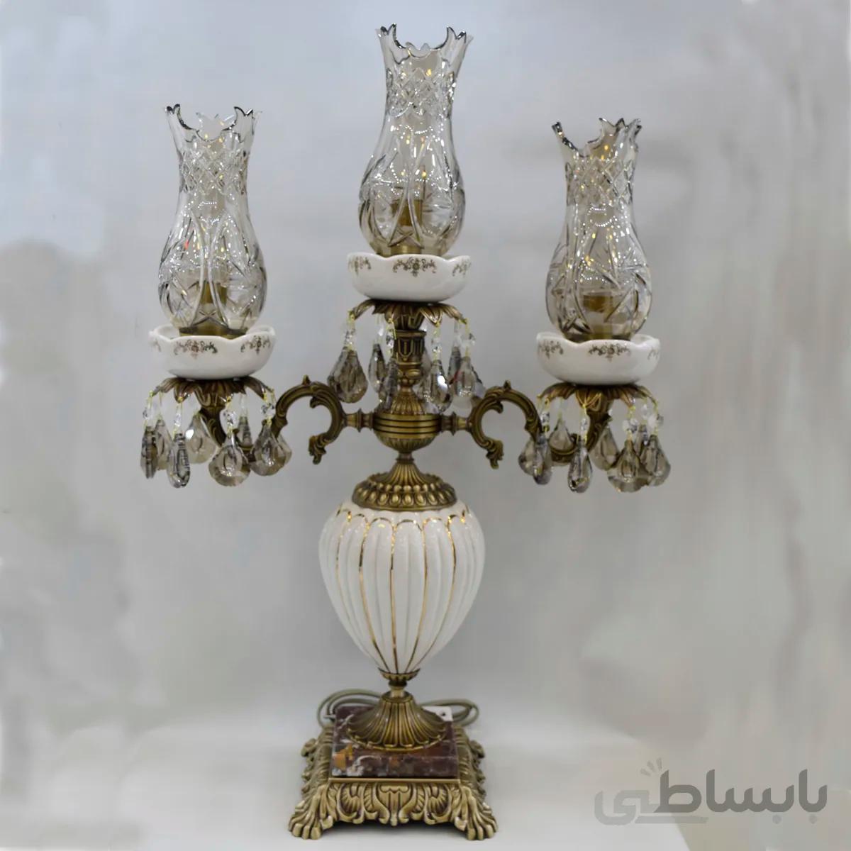 شمعدان سه شاخه اویزدار برنز