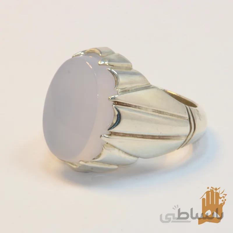 انگشتر فیلی نگین عقیق سمایی یمنی