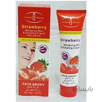 ژل لایه بردار آیچون بیوتی مدل توت فرنگی حجم ۱۰۰ گرم ا Aichun Beauty Straweberry Soft Clean Peeling Gel Face & Body