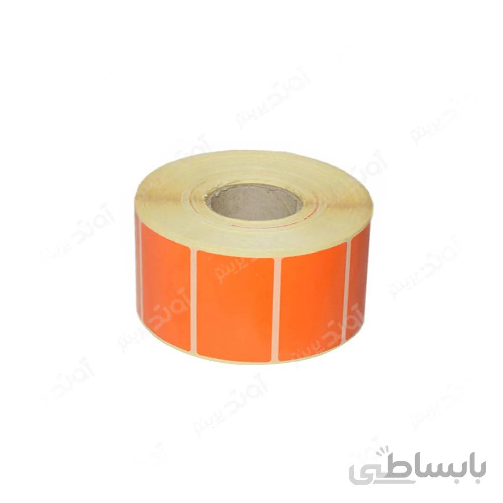 لیبل (برچسب) پی وی سی تک ردیفه نارنجی PVC Label 35×50