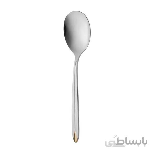 قاشق سالاد ناب استیل مدل پالرمو (دور طلا)