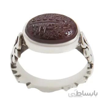 انگشتر نقره مردانه مدل عقیق یمنی رکاب دست ساز کد AM_1747