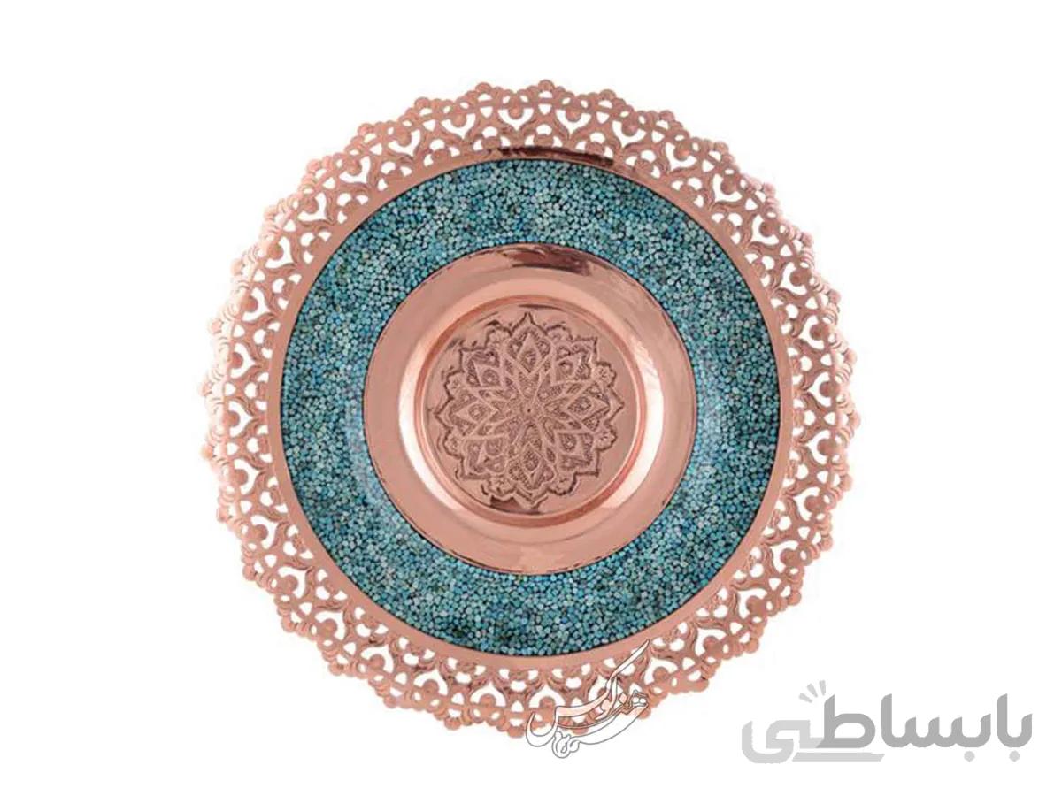 بشقاب فیروزه کوبی شبکه بری بزرگ قطر35