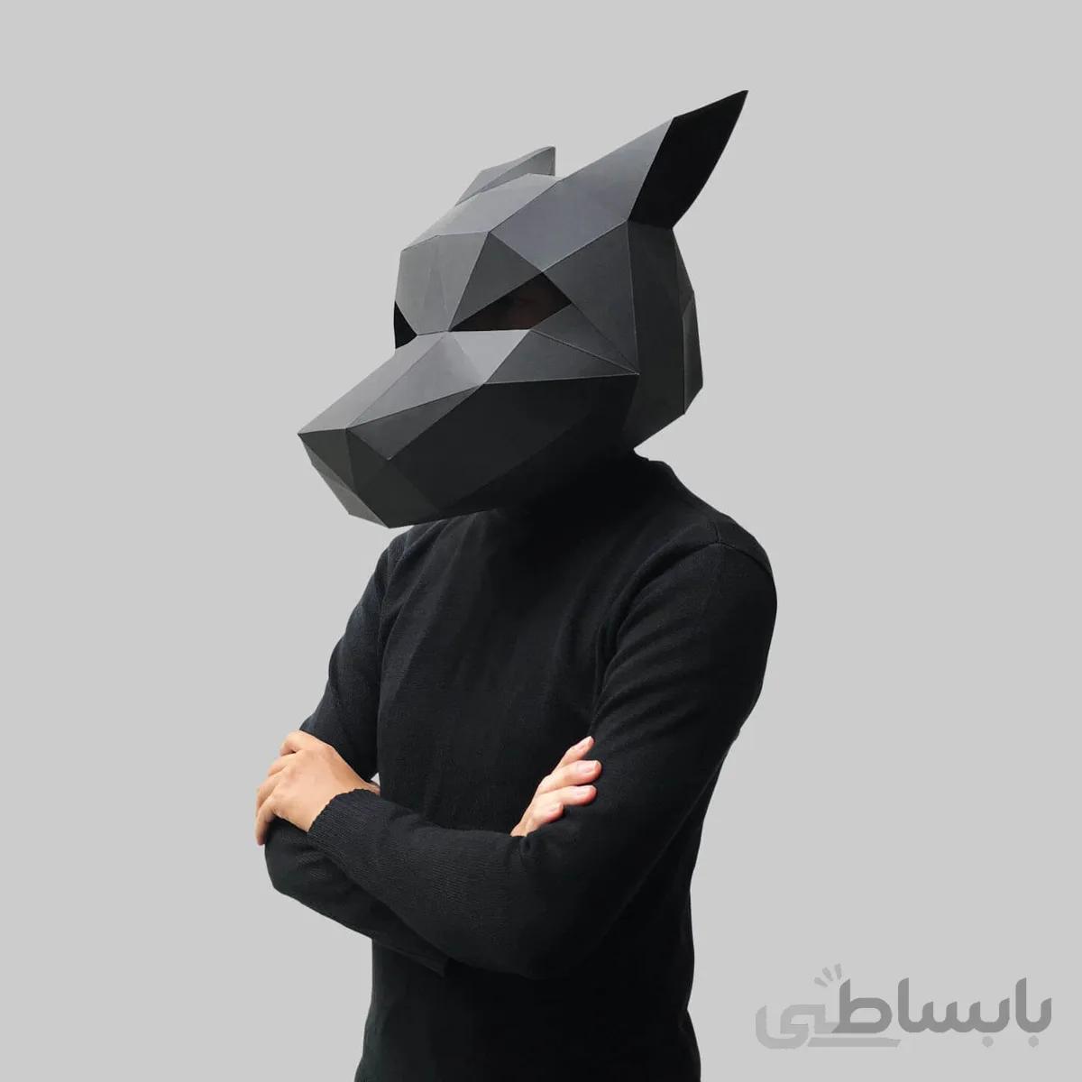 ماسک صورت اوریگامی مدل گرگ
