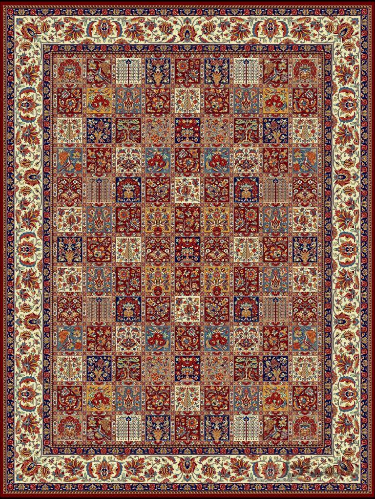 فرش ستاره کویر یزد مدل ایساتیس کد IA-I085-8290