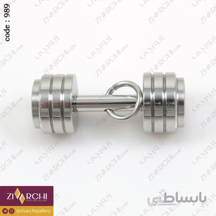 آویز گردنبند استیل (طرح وزنه) 989