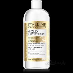 میسلار واتر ابرسان و جوان کننده پوست او لاین Eveline Gold Lift Expert Micellar Water
