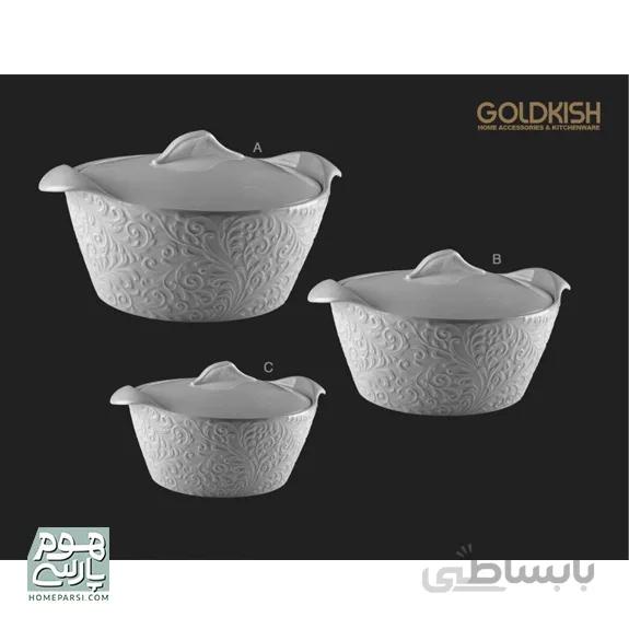 قابلمه کوچک گرد سفید گلدکیشعکس کد Cبرند گلدکیش