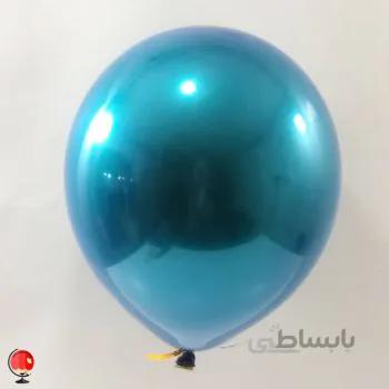 بادکنک کریستالی آبی براق سایز 12 اینچ