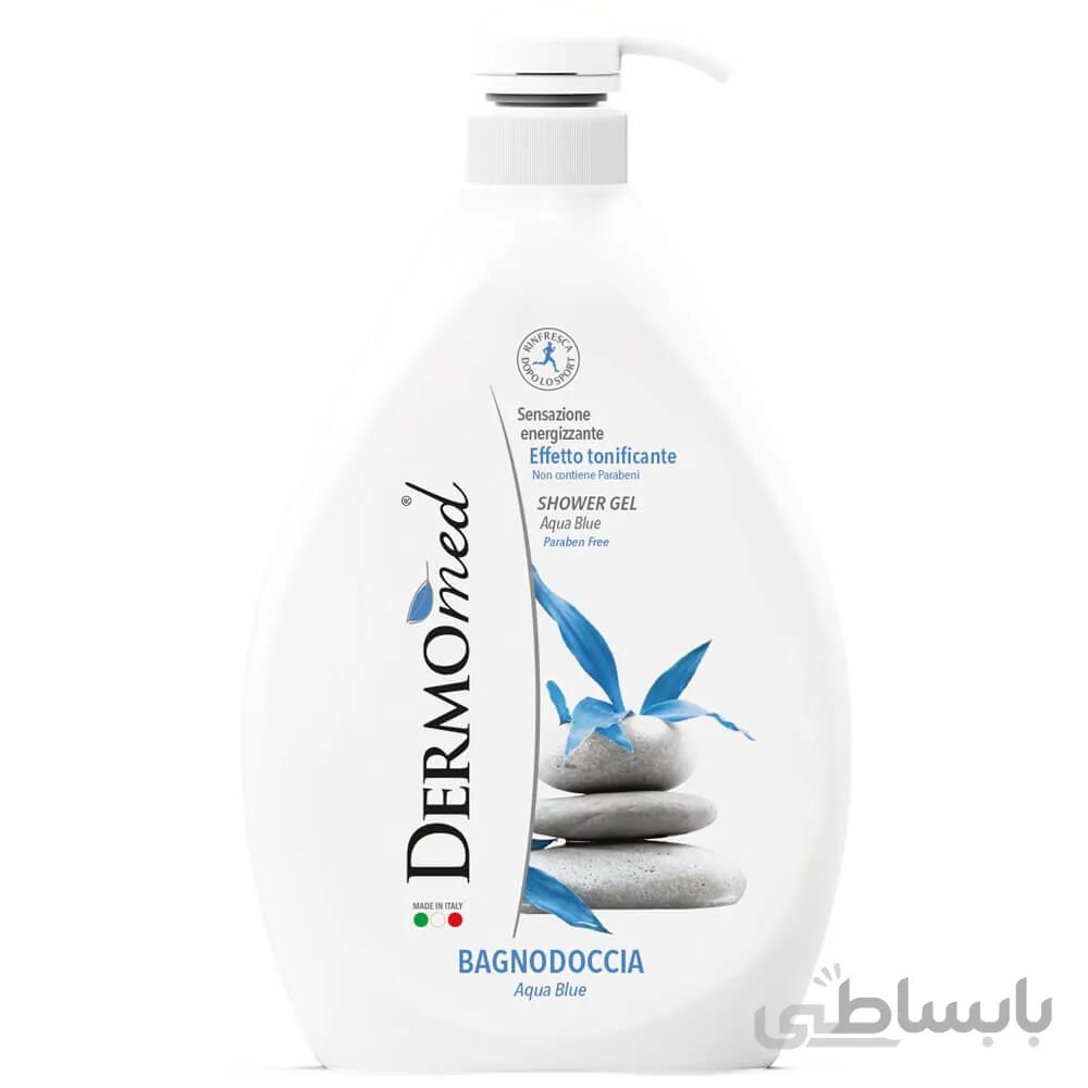 شامپو بدن درمومد با رایحه AQUA BLUE حجم 1 لیتری
