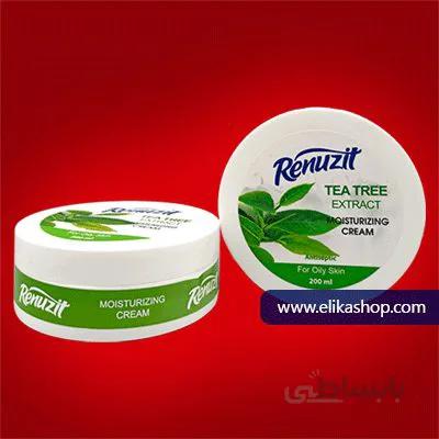 کرم مرطوب کننده پوست چرب رینوزیت حاوی عصاره برگ درخت چای 200 میل ا Tea Tree Extract Moisturizing Cream Renuzit For Oily Skin