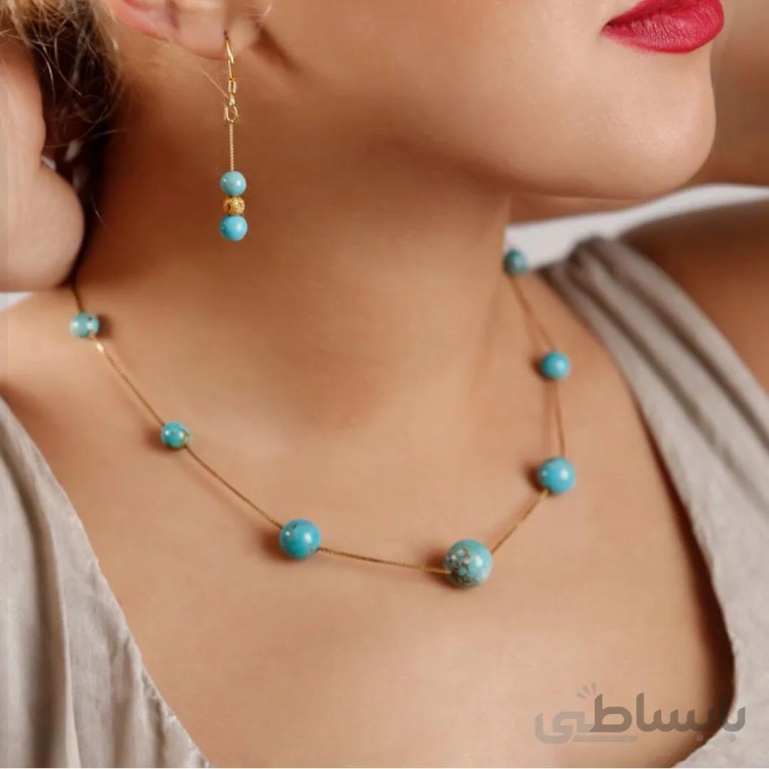 گردنبند و گوشواره طرح آفریقایی