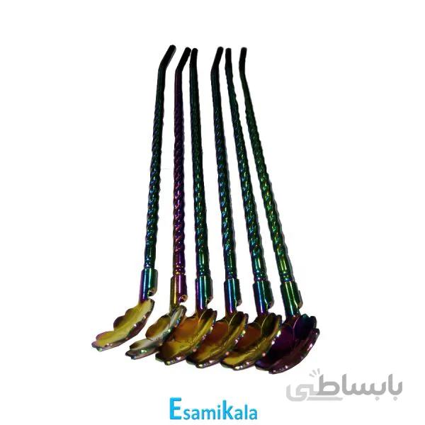 قاشق نی دار رنگی