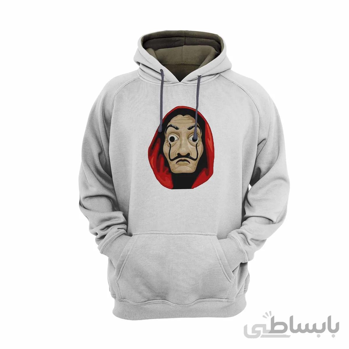 هودی سفید طرح سریال خانه کاغذی Money Heist