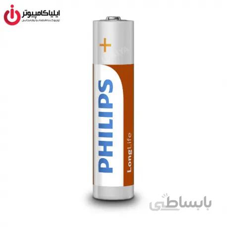 باتری نیم قلمی Zinc برند فیلیپس مدل R03L10S/97 سری Long Life