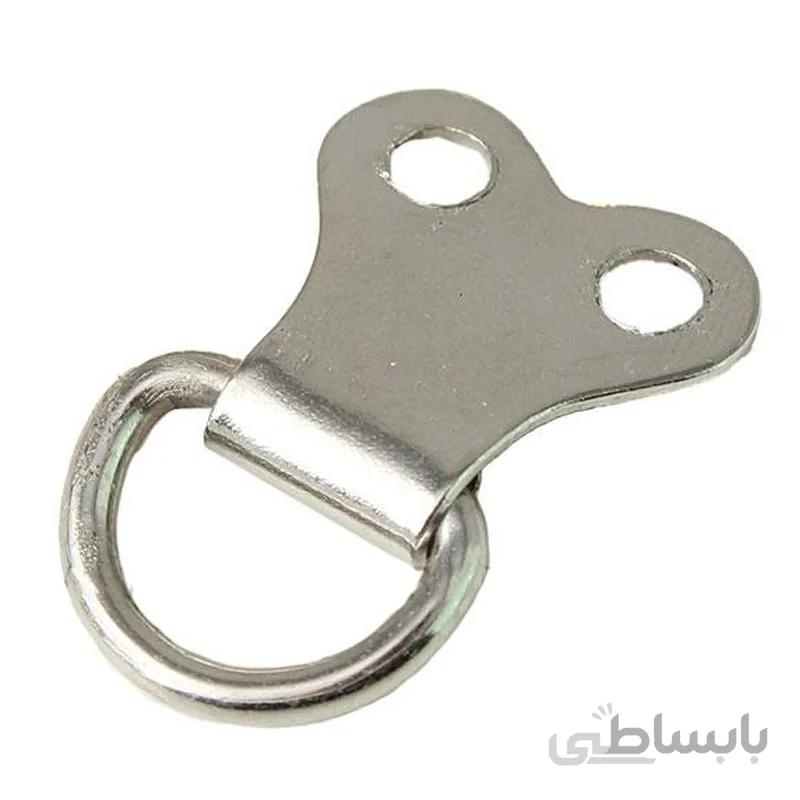 بست تابلو حلقه دار دو پیچ نقره ای طول 28 میلی متر بسته 50 گرمی