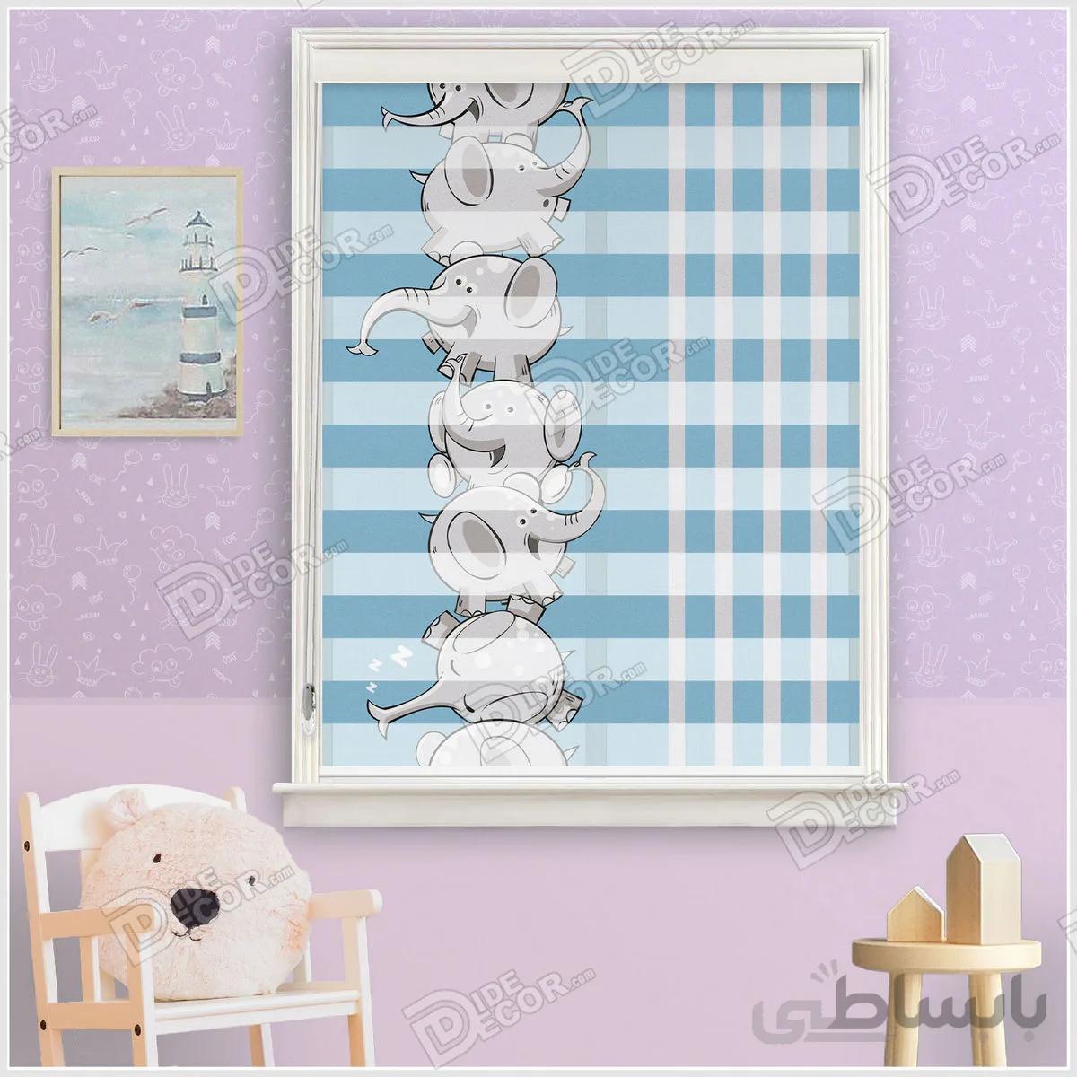 پرده زبرا چاپی کودک کد ZKP-21