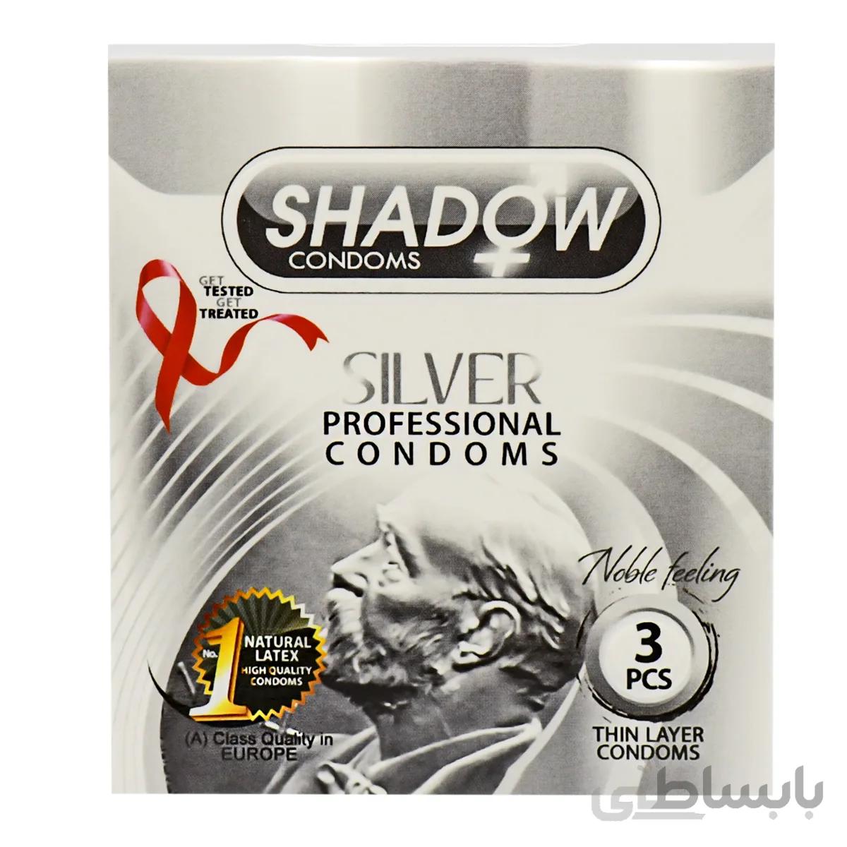 کاندوم شادو مدل SILVER بسته 3 عددی ا Shadow Silver Condom 3PCS