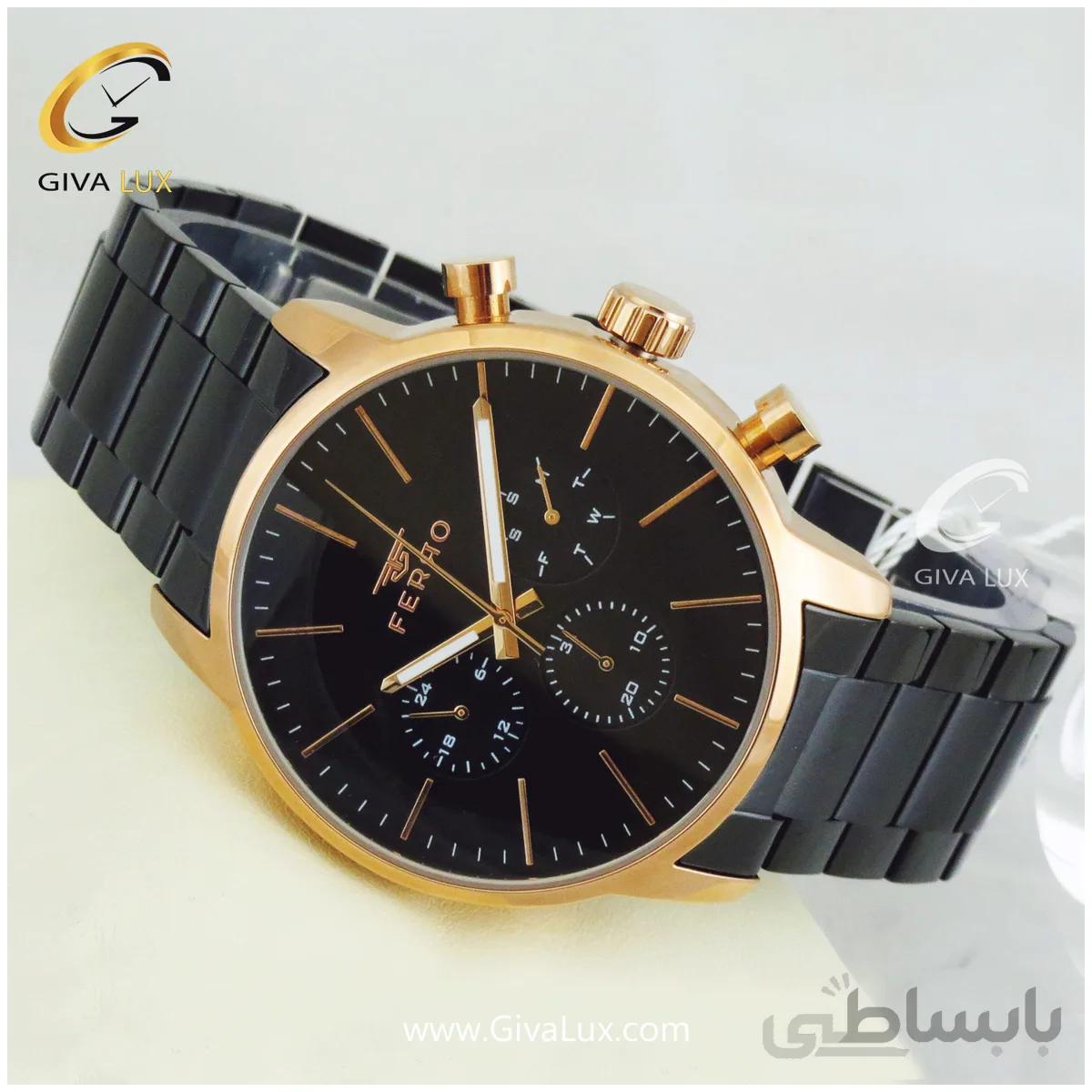 ساعت مچی مردانه سه موتوره فرو FERRO مدل FM1774AWT