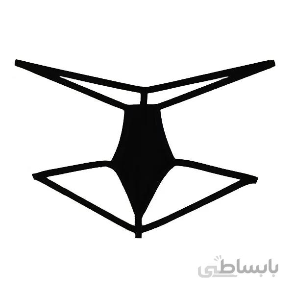 شورت زنانه شیک بندی فانتزی مشکی کد ZP37