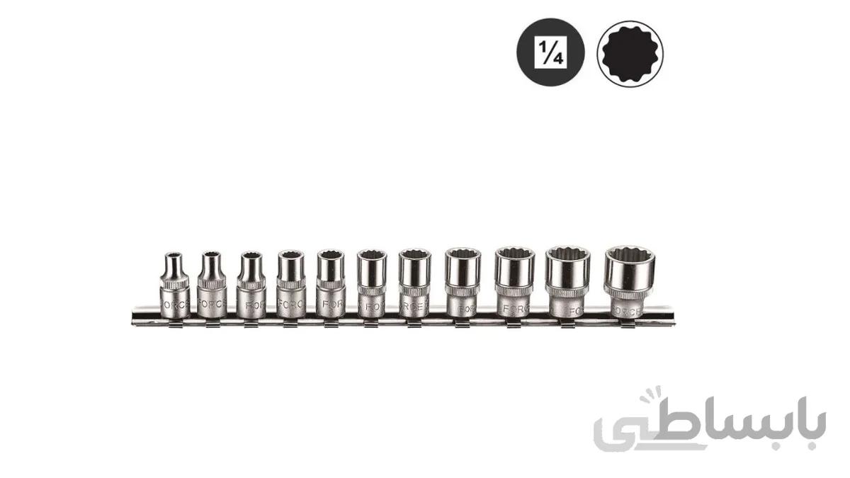 سری بکس کوتاه 1/4 اینچ 12 پر سفید 11 عددی فورس – FORCE مدل 21110
