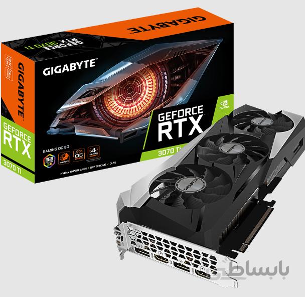 کارت گرافیک گیگابایت مدل gigabyte GeForce RTX 3070 Ti GAMING OC 8G