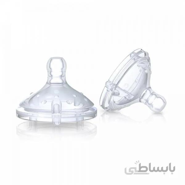 سرشیشه سیلیکونی 0+ دو عددی جریان آهسته نابی Nuby