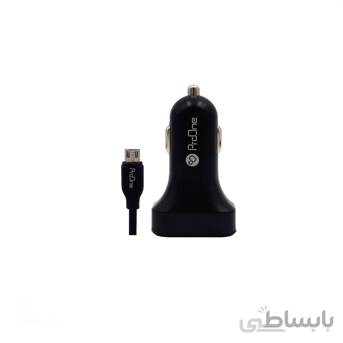 شارژر فندکی PRO ONE مدل PCG16 به همراه کابل MicroUSB ا PRO ONE PCG16 lighter charger with MicroUSB cable