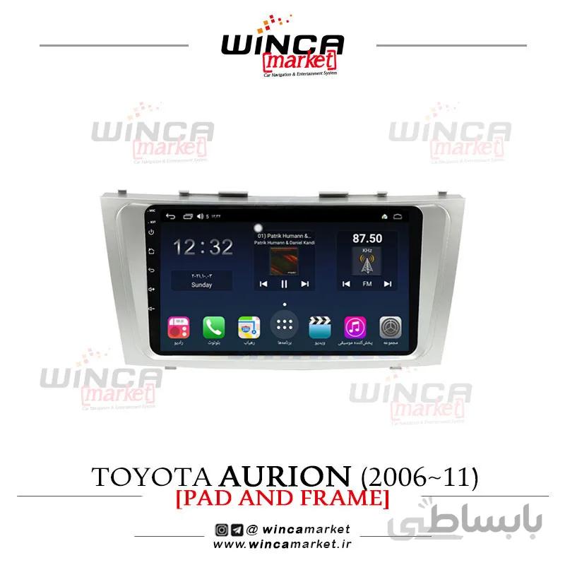 مانیتور اندروید تویوتا آریون 2006-2011 Aurion وینکا مدل QG855 سری +S300 پلاس