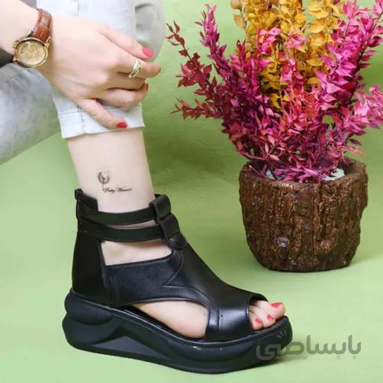 صندل لژ دار بیتا مشکی