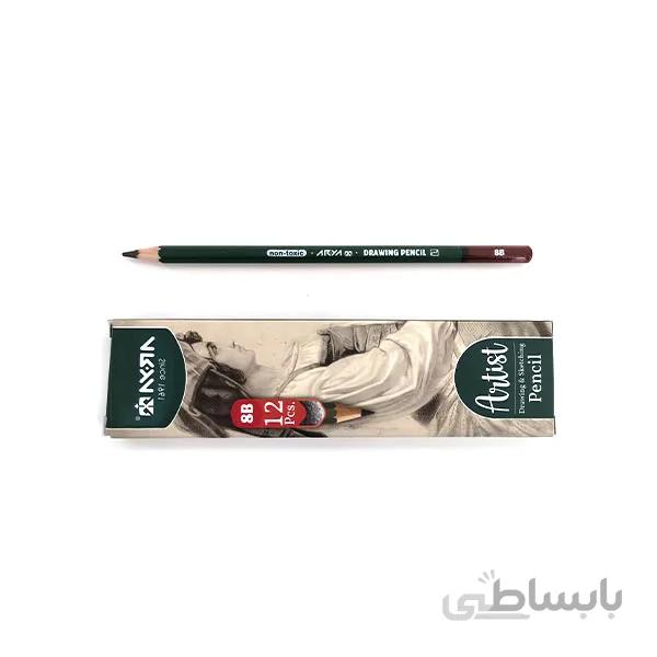 مداد طراحی آریا 8B (بسته 3 عددی)