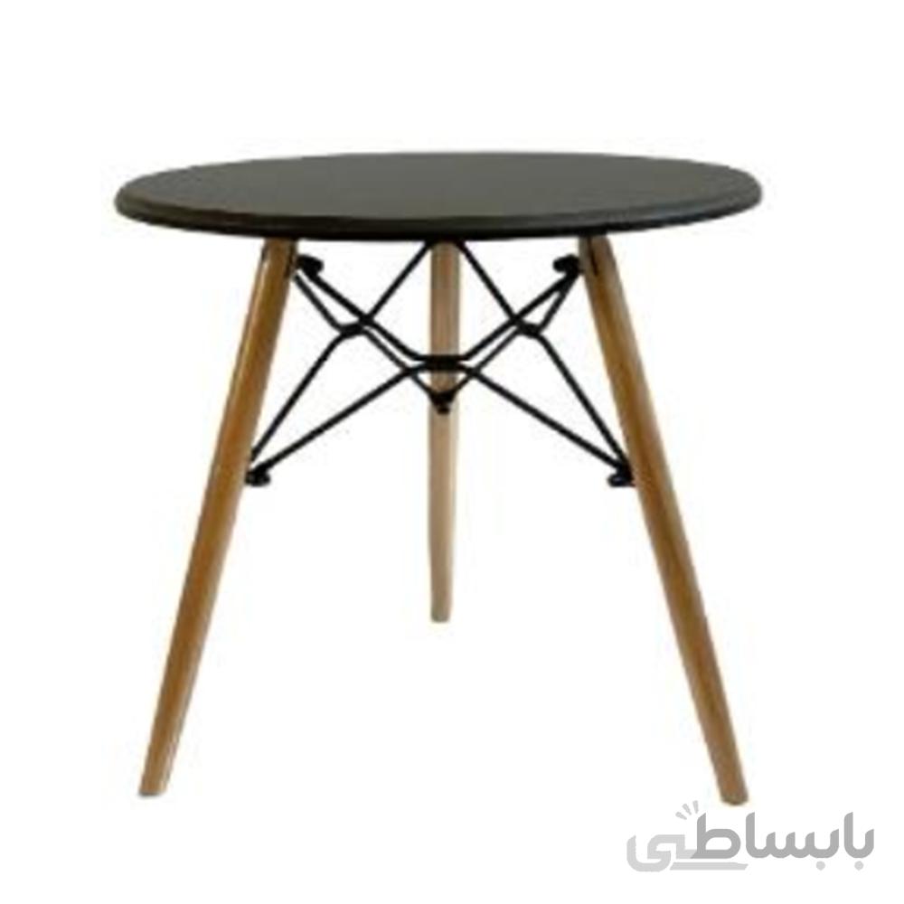 میز ۳ پایه چوبی عسلی وکیوم ۵۰ گرد مدل DB500 بنیزان