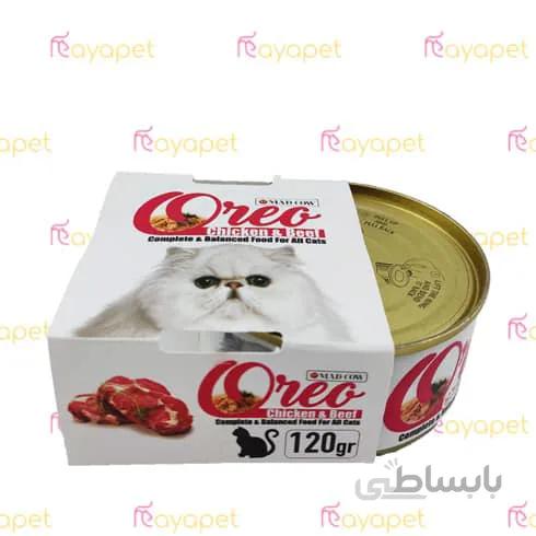 کنسرو گربه مدکو فیله مرغ و فیله گوشت 120 گرمی