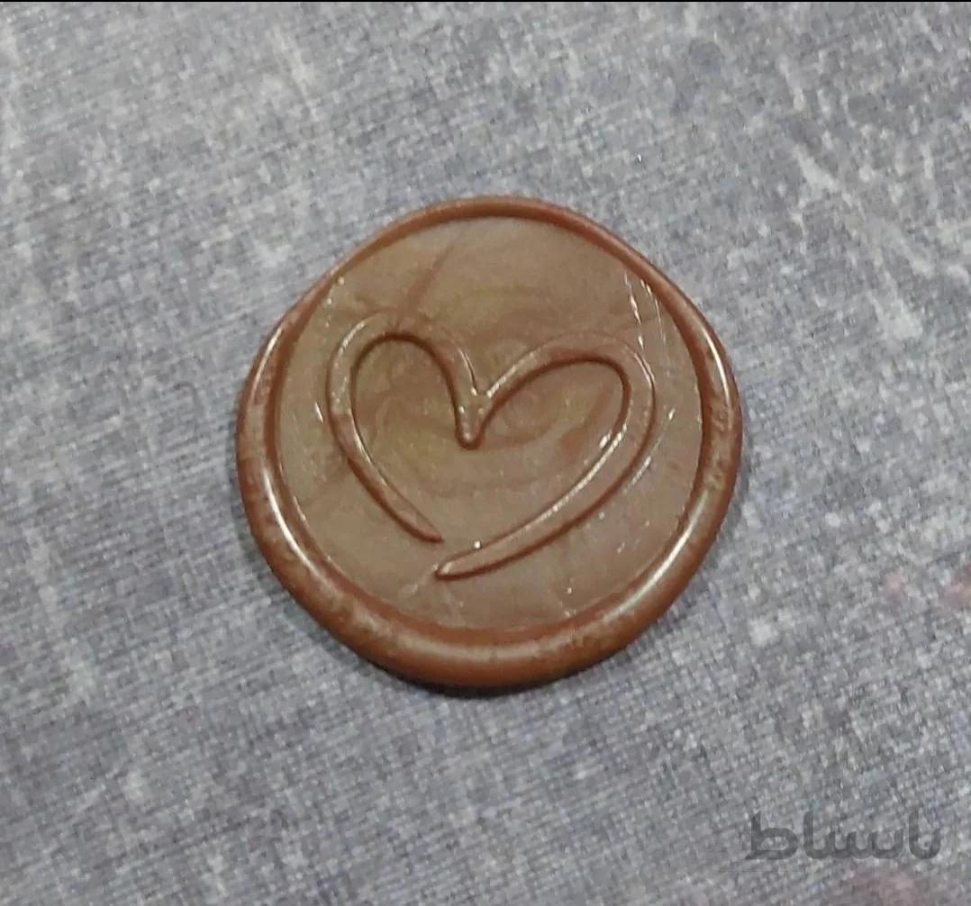 مهر و موم آماده قلب مینیمال رز گلد ( تکی )