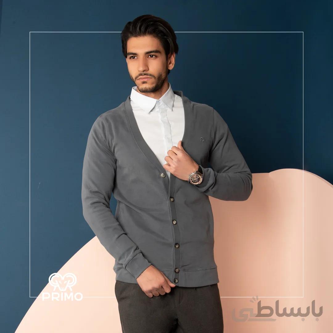 ژاکت تریکو مردانه مدل شش دکمه 513806