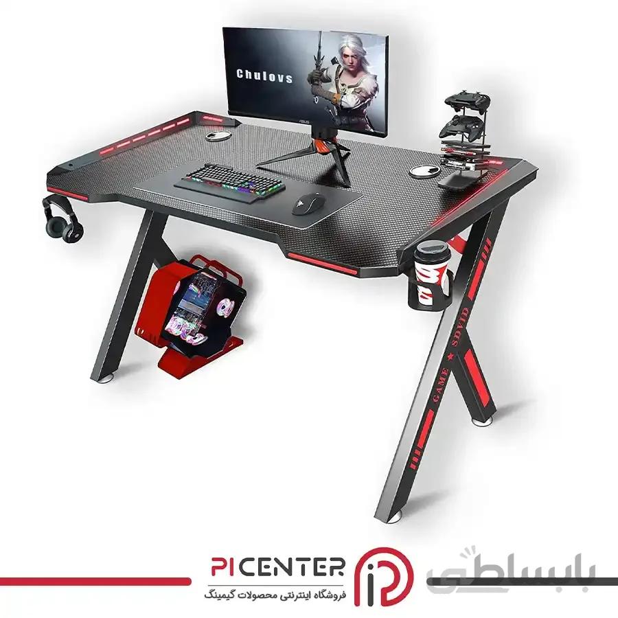 میز گیمینگ Chulovs Gaming Desk with LED RGB Lights 120cm