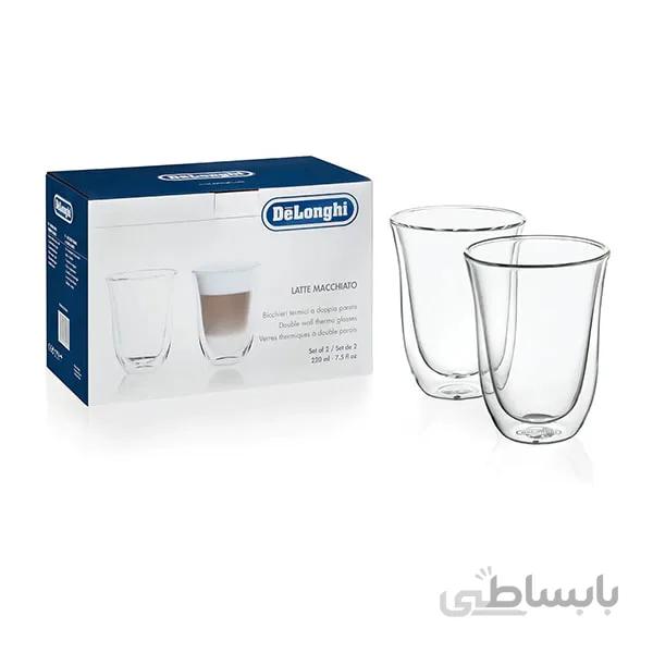 فنجان دوجداره دلونگی لاته ماکیاتو بسته 2 عددی