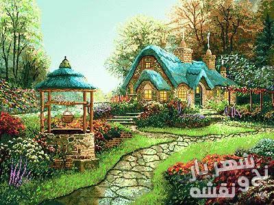 خرید اینترنتی نخ و نقشه تابلو فرش طرح منظره توماس کد n-7678