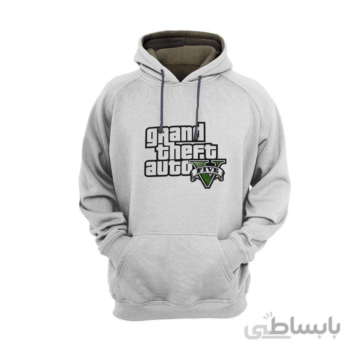 هودی سفید طرح بازی جی تی ای وی GTA V
