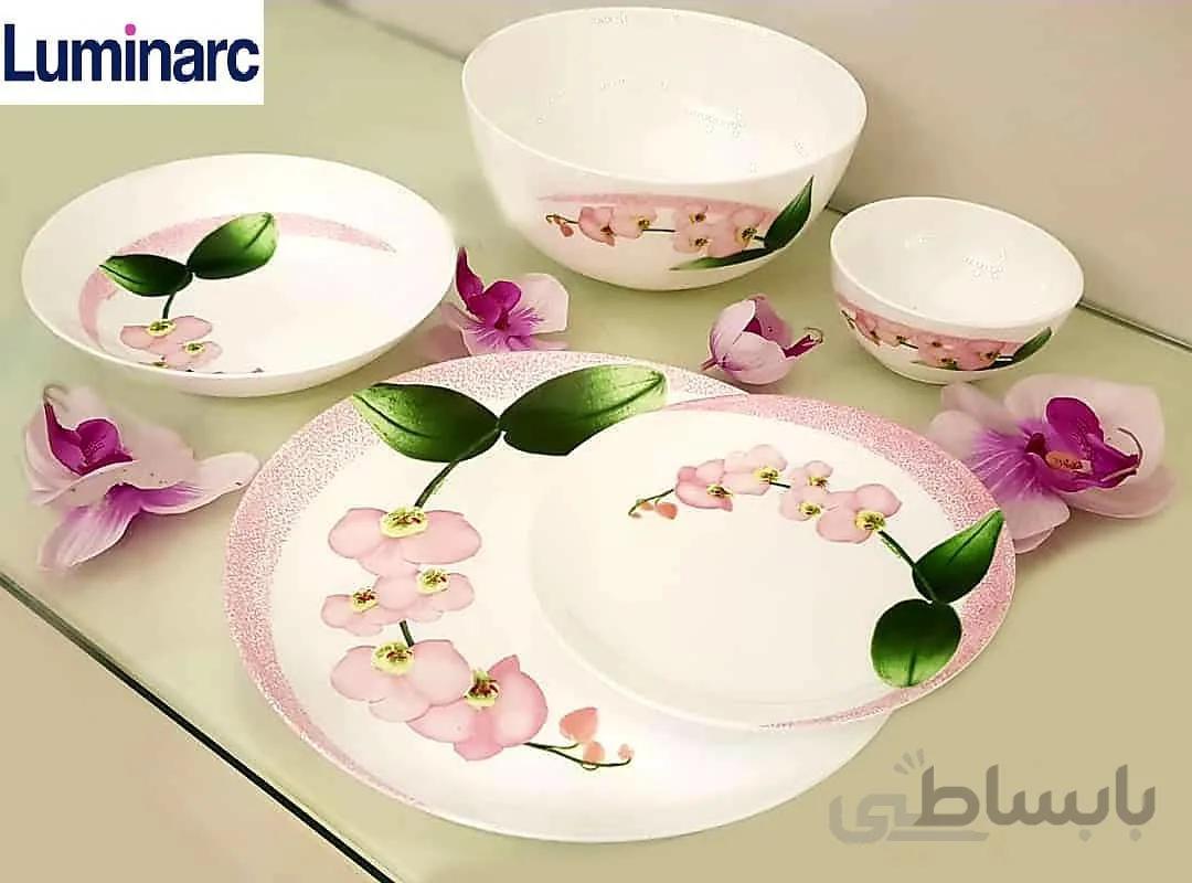 لومینارک مدل ارکیده صورتی pink Orchid -سرویس آرکوپال فرانسه 26 پارچه