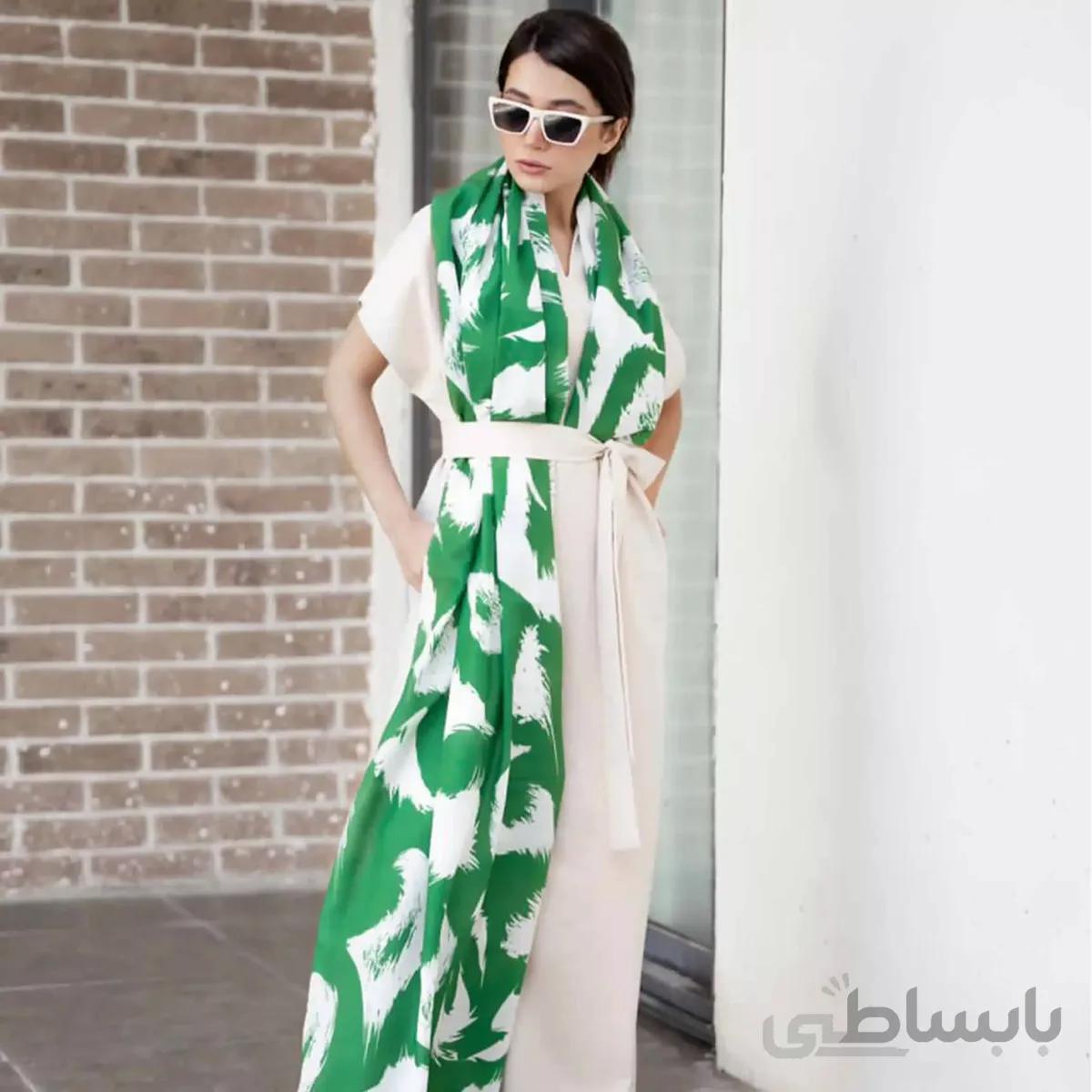 شال نخی طرح دار کد 06sarira