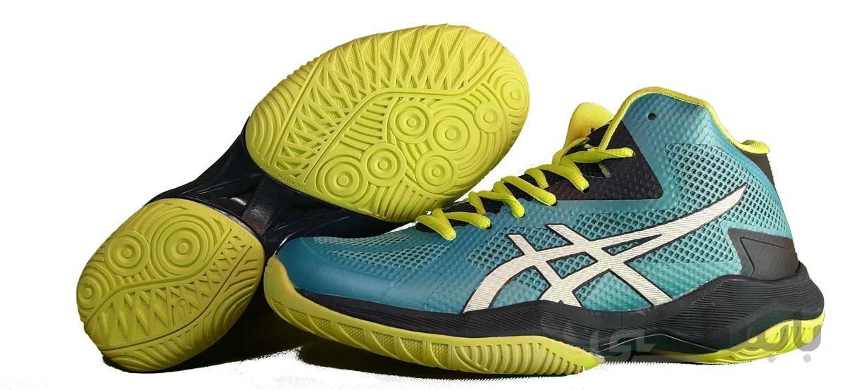 کفش والیبال آسیکس مدل V SWIFT FF MT LIGHTBLUE/NAVY/GREEN