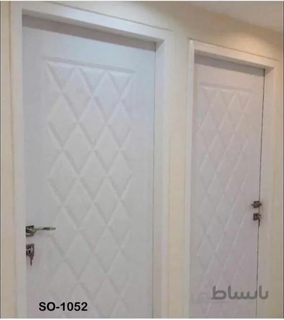 درب MDF لیزری ۵ میل با CNC دلخواه و روکش PVC رنگی